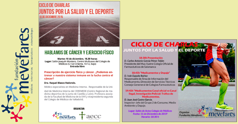 Sesiones sobre deporte y salud: cáncer y ejercicio físico y medicamentos y dopaje